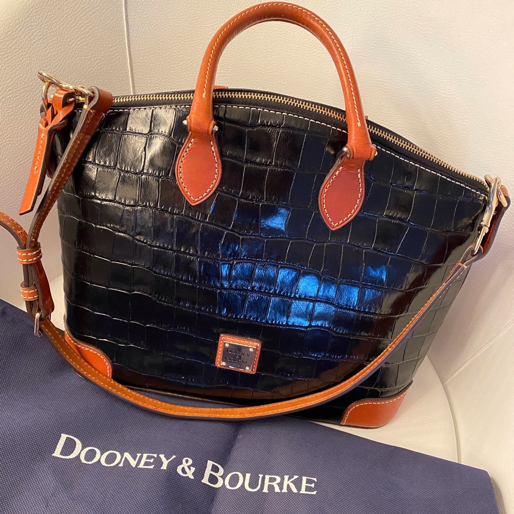 Dooney & Bourke Black and Brown Satchel